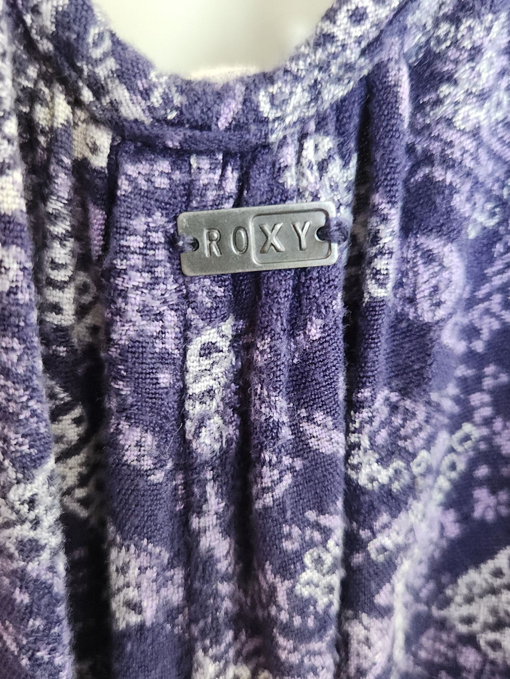 Roxy Viscose Floral Print Blue Maxi Dress with Adjustable Spaghetti Strap M - Picture 6 of 11